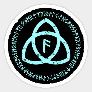 Nordic rune circle and Ansuz rune Sticker